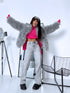 "GREY SMOG" artificial fur coat